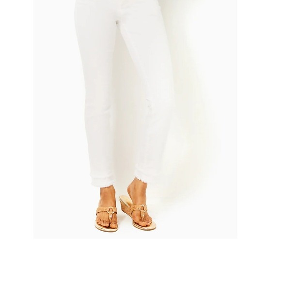 Lilly Pulitzer SOUTH OCEAN HIGH RISE STRETCH SKINNY JEAN Sz 8 coastal - Picture 1 of 11